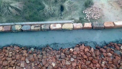 Mason daily work in winter in asia hard life