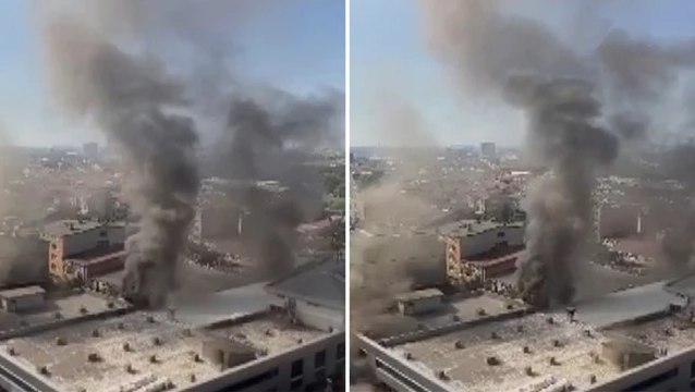 Bayrampaşa'da iş merkezinde yangın! 9 kişi içeride mahsur, ekipler olay yerinde