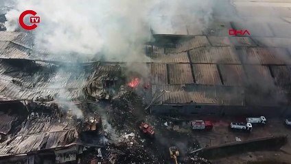 10 fabrika kül olmuştu... Yangın kaynak yapılırken sıçrayan kıvılcımdan çıkmış