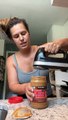 Both Hands Needed For Peanut Butter Lifehack
