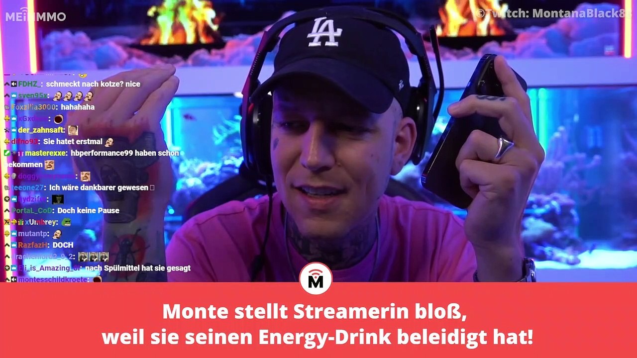 MontanaBlack stellt 17-Jährige vor tausenden Zuschauern bloß, weil sie seinen Energy-Drink beleidigte