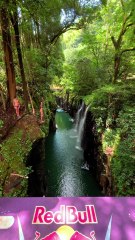 Cliff Divers perform mass dive ahead of Red Bull event in Japan