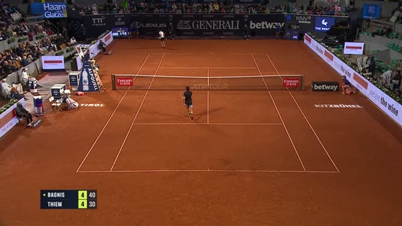 Highlights: Thiem erkämpft sich Sieg gegen Bagnis
