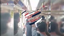 Grevin bitmesinin ardından İzmir metrosunda yumruk yumruğa kavga anları kamerada!