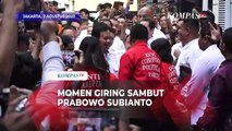 Momen Prabowo Subianto Disambut Giring saat Kunjungi Markas PSI