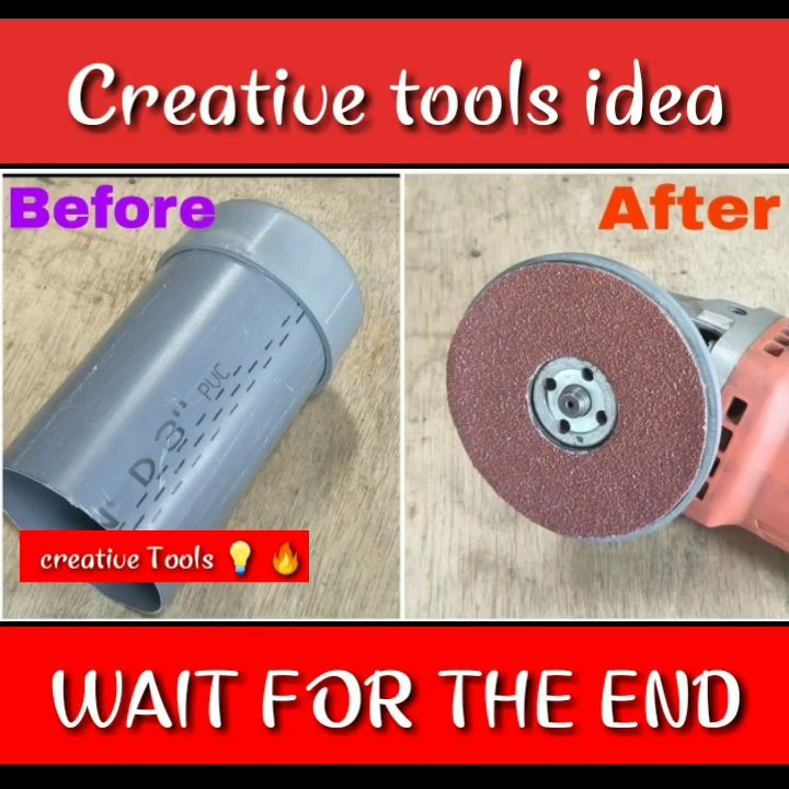 how to make a sandpaper grinding wheel from a pvc pipe creative tools