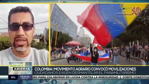 Movimiento agrario colombiano convoca a movilizaciones