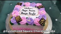 आज बनाते हैं केक की नई डिज़ाइन | 2 Pound Cake Design | Square Cake | Square Cake Design Kaise Banaye