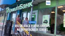 Rússia ataca portos na Ucrânia cruciais para exportação de cereais