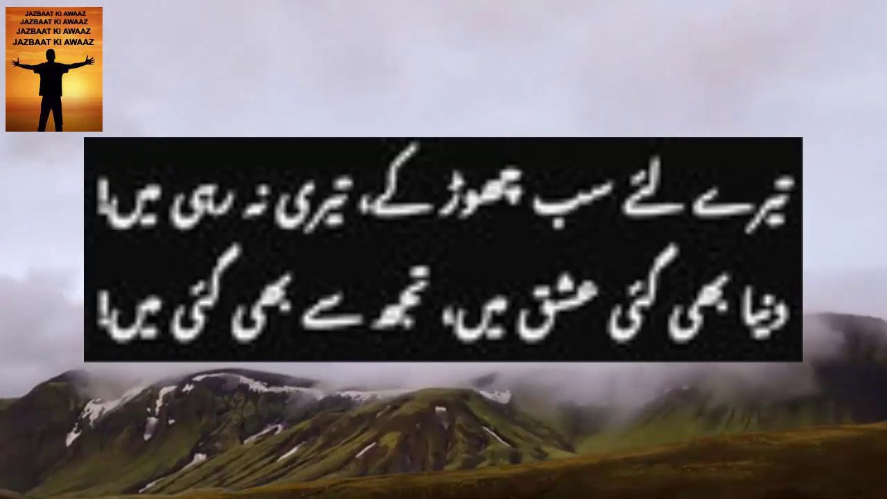 Tere Lea Sab Chor Ke Teri Na Rahi Main | poetry