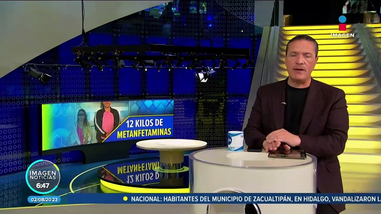 Incautan 12 kilos de metanfetaminas a pareja mexicana en el AICM