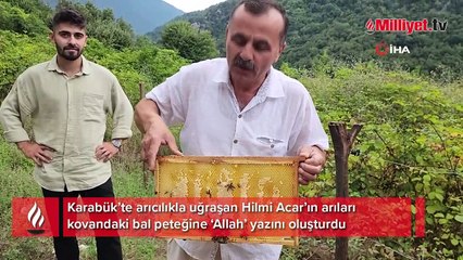 Bal arıları petek üzerinde ‘Allah’ yazısı oluşturdu