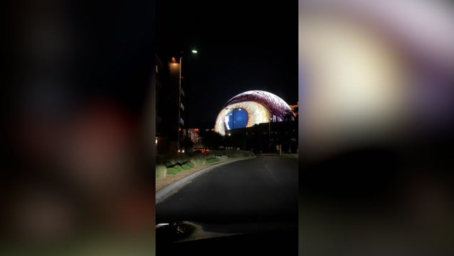 Creepy eyeball projected onto The Sphere in Las Vegas, unsettling residents