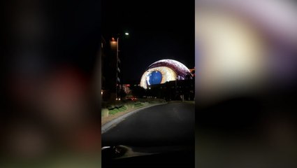 Creepy eyeball projected onto The Sphere in Las Vegas, unsettling residents
