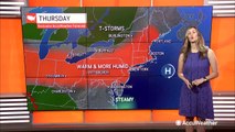 Humidity, storms to return to Northeast