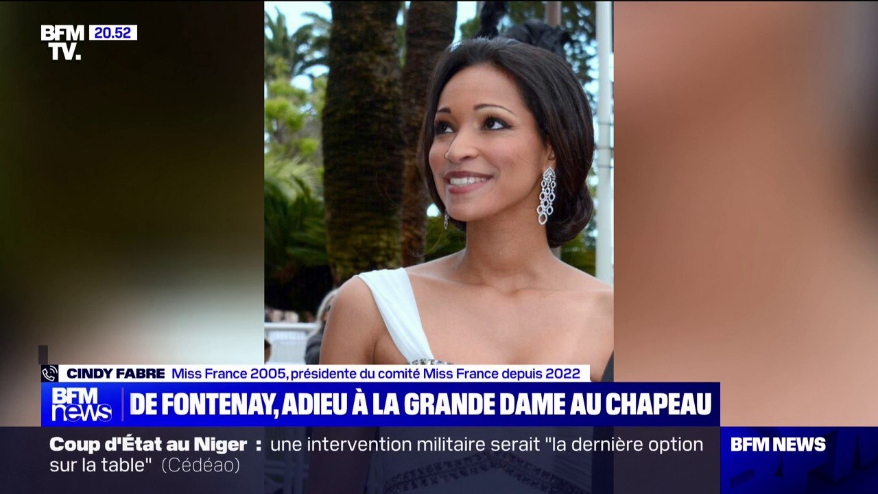 Mort de Geneviève de Fontenay: "Elle nous a marqué par son franc-parler, son humour, sa générosité et son engagement", témoigne Cindy Fabre (Miss France 2005 et présidente du comité depuis 2022)