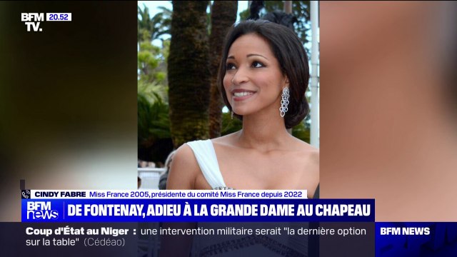 Mort de Geneviève de Fontenay: Elle nous a marqué par son franc-parler, son humour, sa générosité et son engagement , témoigne Cindy Fabre (Miss France 2005 et présidente du comité depuis 2022)
