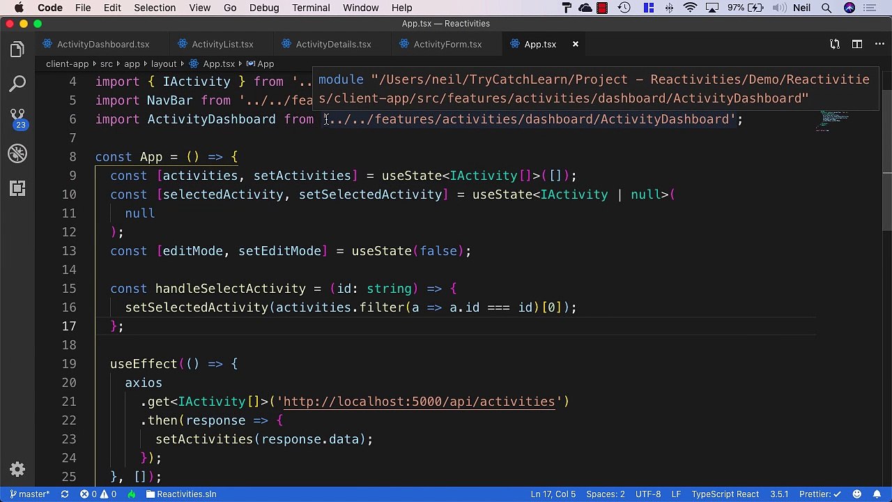 Building a CRUD application in React (Legacy) - Adding a create activity mode