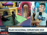 Niños y niñas disfrutan del inicio del Plan Vacacional Comunitario 2023 en el estado Trujillo