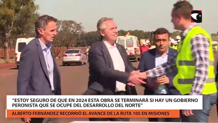 “Estoy seguro de que en 2024 esta obra se terminará si hay un Gobierno peronista que se ocupe del desarrollo del norte"