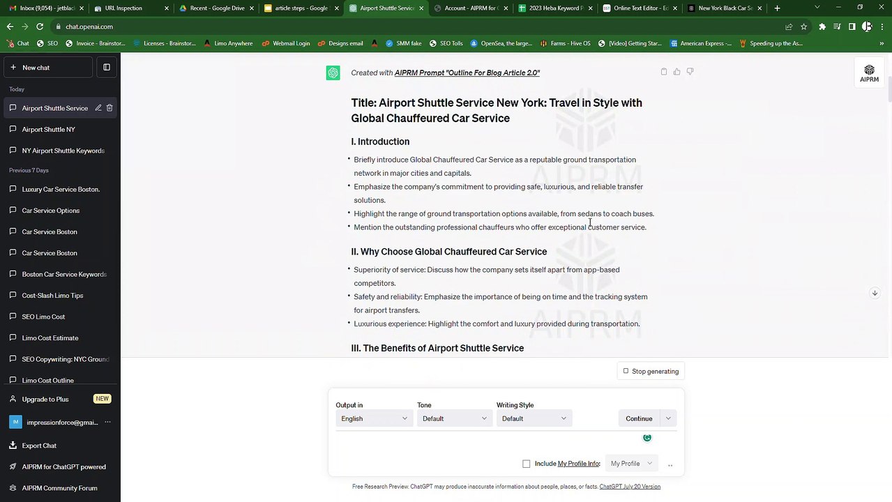 3- Generate article content using the outline