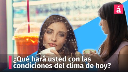 ¿Qué hará usted con las condiciones del clima anunciadas para hoy?