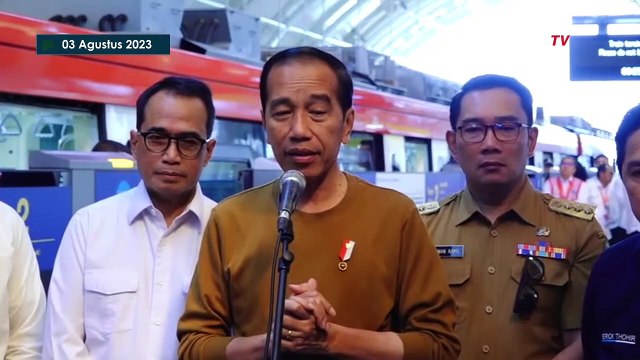 [FULL] Keterangan Presiden Jokowi Usai Jajal LRT Jabodebek: Kurang-kurang Harap Maklum