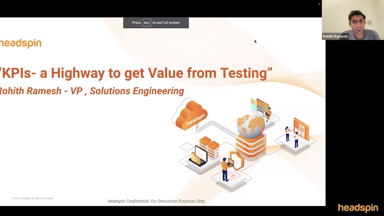 On-Demand Webinar: KPI's - A Highway to Get Value from Testing  HeadSpin 821 subscribers vidIQ badge Analytics