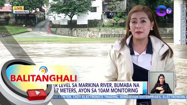 Water level sa Marikina River, bumaba na sa 15.7 meters, ayon sa 10AM monitoring | BT