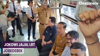 Descargar video: Momen Presiden Jokowi Jajal LRT Jabodebek Bareng Erick Thohir dan Ridwan Kamil