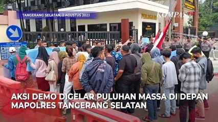 Demo 'Tangkap Rocky Gerung' di Mapolres Tangsel Berujung Ricuh