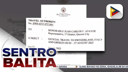 Kamara, nilinaw na walang gagamiting gov't funds sa official travel ni Rep. Atayde sa Europa