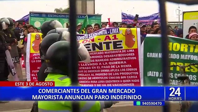 Gran Mercado Mayorista: comerciantes anuncian paro indefinido a partir de hoy