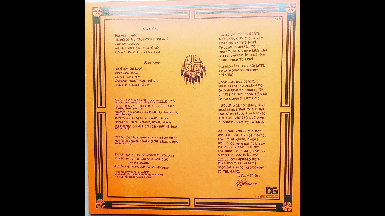 Butchamana and The Big Bang Brothers Band – Indian Dream : Rock, Folk Rock  1981.