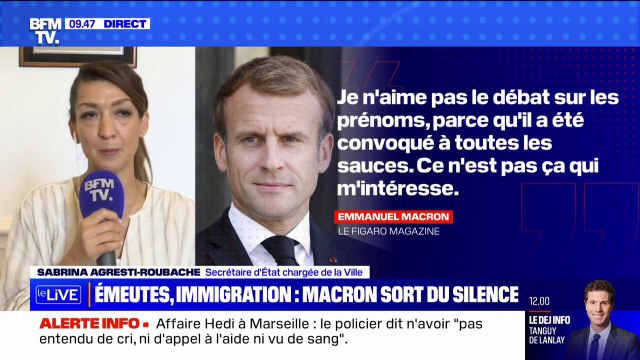 Sabrina Agresti-Roubache: Le raccourci entre l'immigration et les émeutiers est faux, il y a un travail à faire sur l'intégration