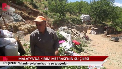 Malatya'da Kırım Mezrası'nın su çilesi: Yıllardır evlerine katırla su taşıyorlar
