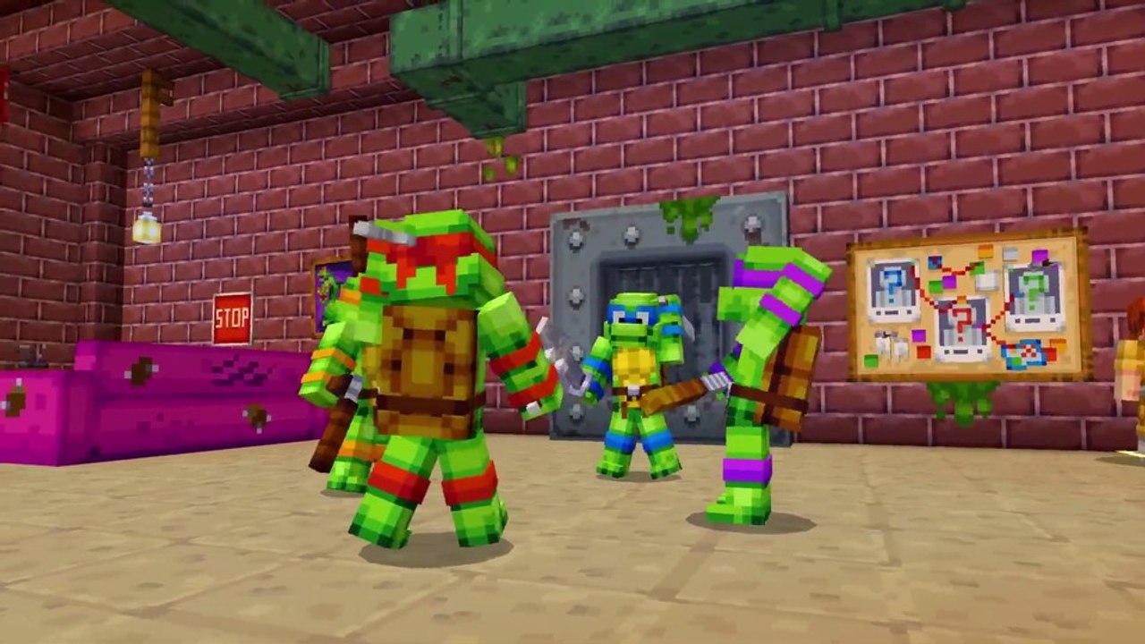 Die Ninja Turtles kommen nach Minecraft: Hier der Trailer zum Cowabunga-Crossover