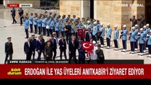 Cumhurbaşkanı Erdoğan, YAŞ üyeleri ile Anıtkabir'de: Ordumuzun gücüne güç katacağız