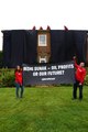 Greenpeace activists scale Rishi Sunak's mansion and drape it in black fabric