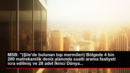 Şile'de bulunan top mermileri İkinci Dünya savaşından kalmış
