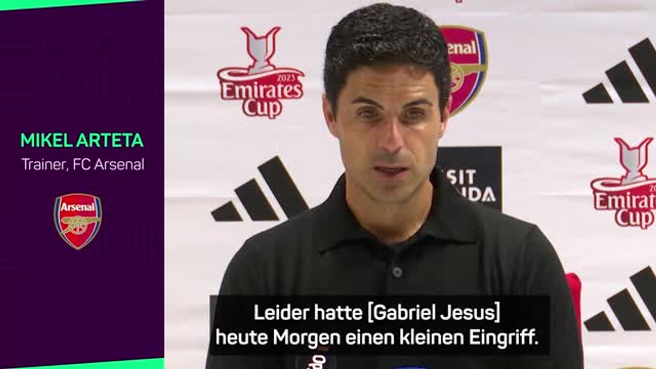 Arteta: Jesus-Verletzung ist "schwerer Schlag"