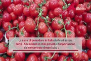 Salsa di pomodoro in Italia sotto i 5,5 mld di chili previsti