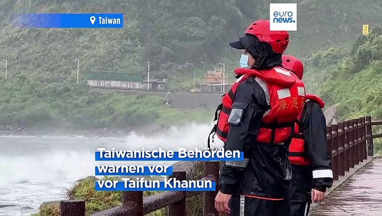 Taifun 'Khanun': Taiwan warnt vor heftigen Regenfällen