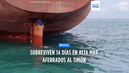 Cruzan el Atlántico desde Nigeria a Brasil aferrados al timón de un buque de carga durante 14 días