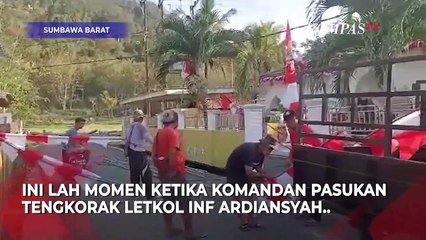 Aksi Komandan Pasukan Tengkorak Ajak Warga Benahi Masjid di Kampung Halaman