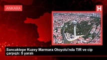 Sancaktepe Kuzey Marmara Otoyolu'nda TIR ve cip çarpıştı: 5 yaralı