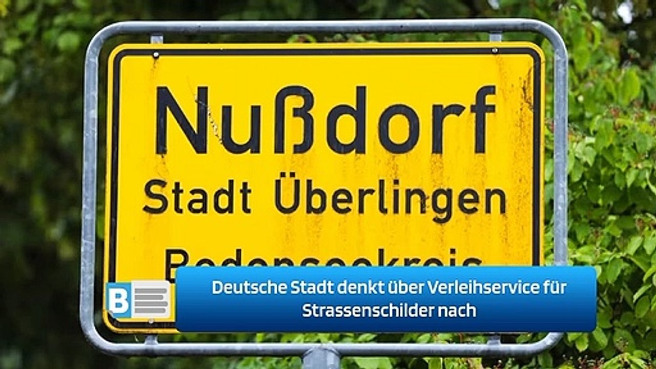 Deutsche Stadt denkt über Verleihservice für Strassenschilder nach