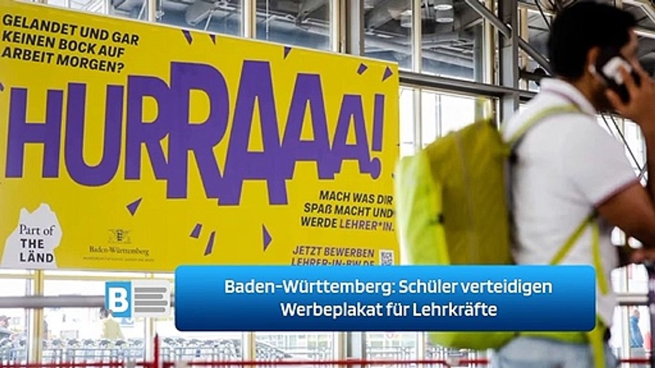 Baden-Württemberg: Schüler verteidigen Werbeplakat für Lehrkräfte