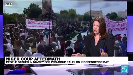 Niger coup aftermath: People gather in Niamey for pro-coup rally on Independence Day