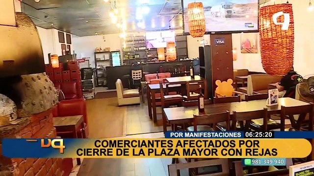 Plaza Mayor de Lima: comerciantes denuncian que siguen siendo afectados por cierre con rejas